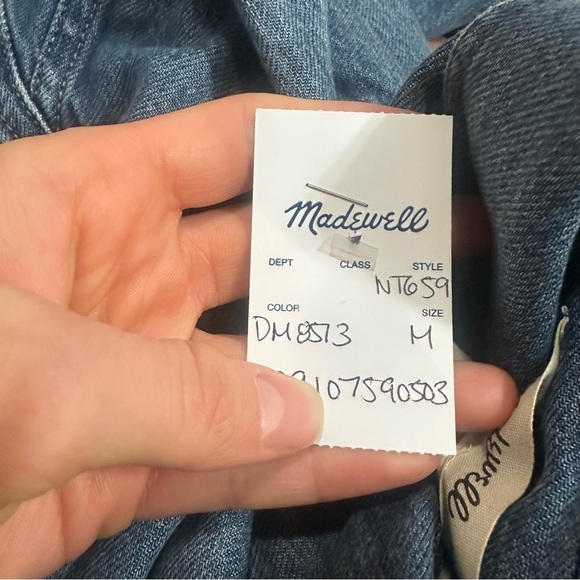 Madewell Denim Popover Tunic Shirt in Ector Wash - Picture 5 of 5